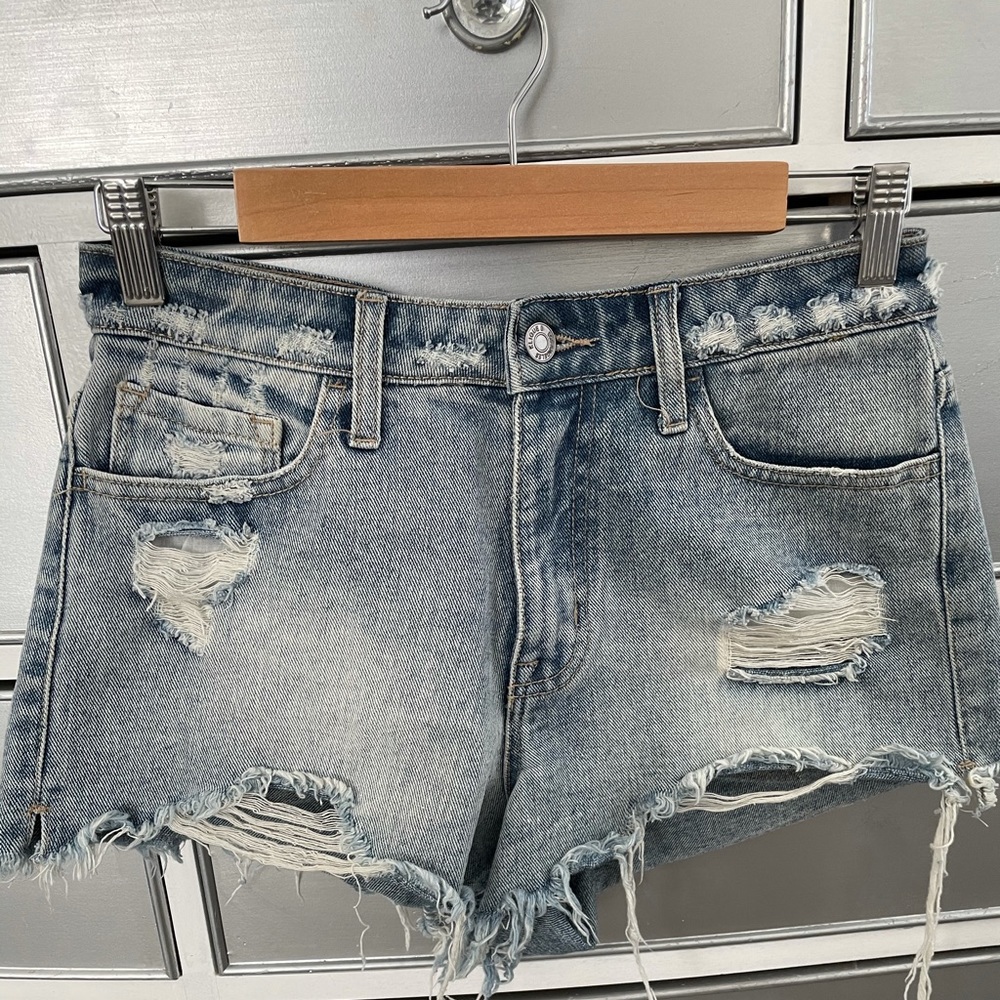 Klique B. Distressed Denim Shorts